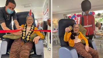 Woodlands View former Mayor cuts ribbon for Platinum Jubilee